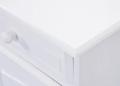 Credenza Bianco 2 Cassetti un Ripiano 88x43x87h cm, Apertura Battente - Pallare