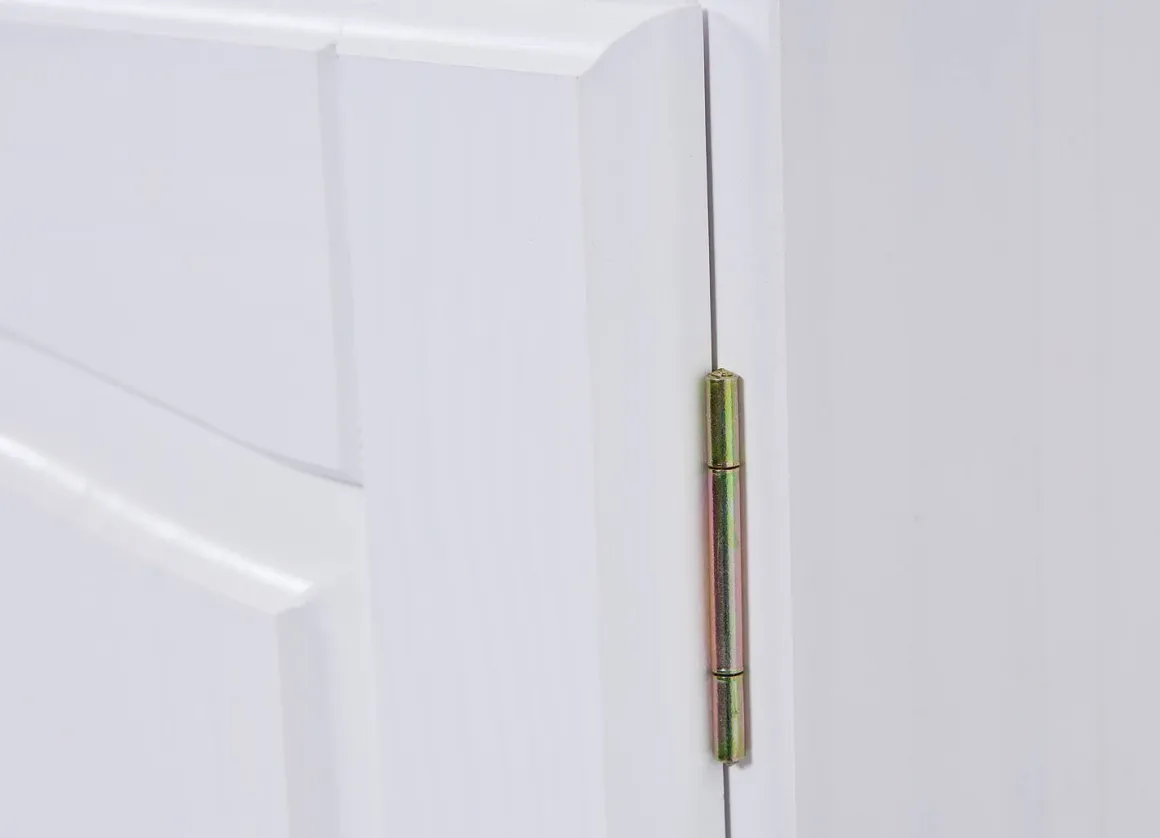 Credenza Bianco 2 Cassetti un Ripiano 88x43x87h cm, Apertura Battente - Pallare