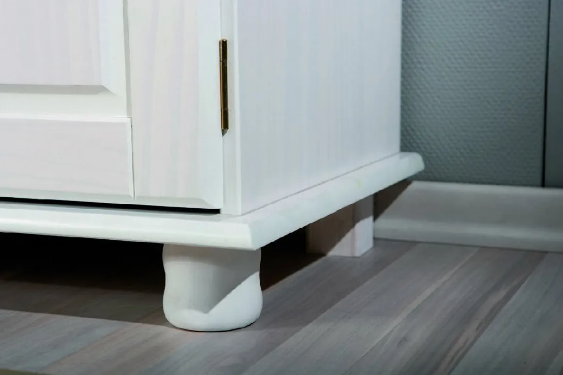 Credenza Bianco 3 Cassetti un Ripiano 130x43x87h cm, Apertura Battente - Gragnano