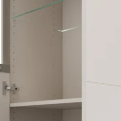 Credenze > Dmora Credenza Bianco Crema Nero 4 Ripiani 6 Vani 93x40x135h cm, 2 Ante - Vignate Nero, Bianco Crema
