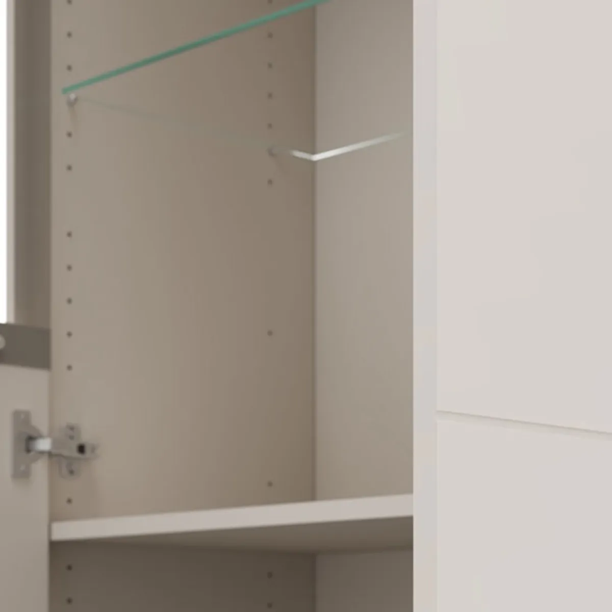 Credenze > Dmora Credenza Bianco Crema Nero 4 Ripiani 6 Vani 93x40x135h cm, 2 Ante - Vignate Nero, Bianco Crema