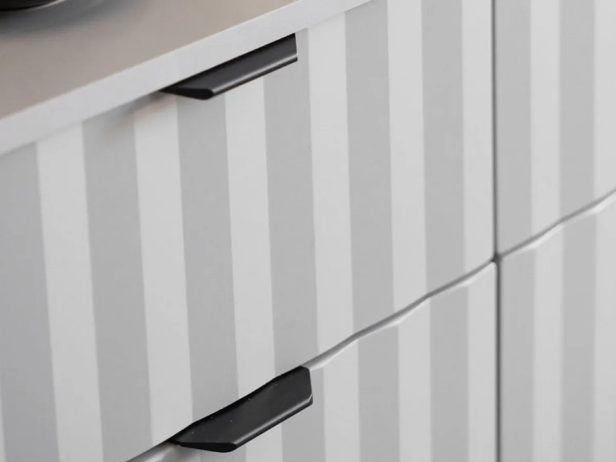 Credenze > Dmora Credenza 3 Ripiani 3 Cassetti 138x40x90.5h cm, 6 Vani - Paglieta Bianco Crema