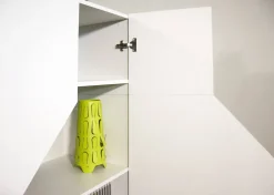 Cucina|Madie > Dmora Credenza bianco lucida 79x43x86h cm 2 ante - Amento Bianco Lucido