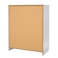 Credenza bianco lucida 80x40x100h cm 2 ante e 1 cassetto - Genziana