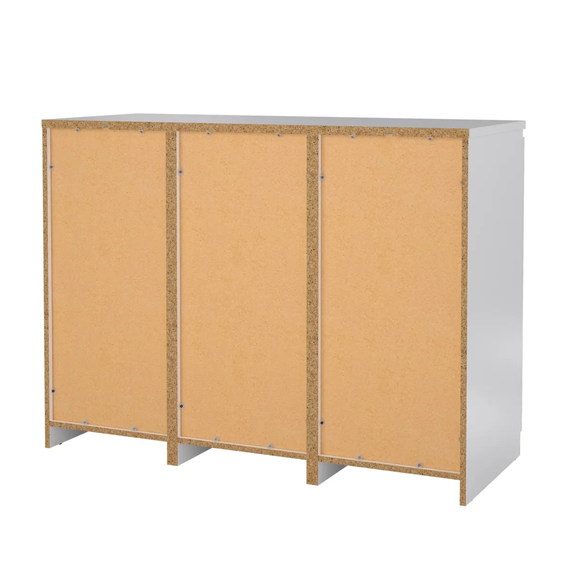 Credenza bianco lucida 120x50x90h cm 2 ante e 4 cassetti - Angelika