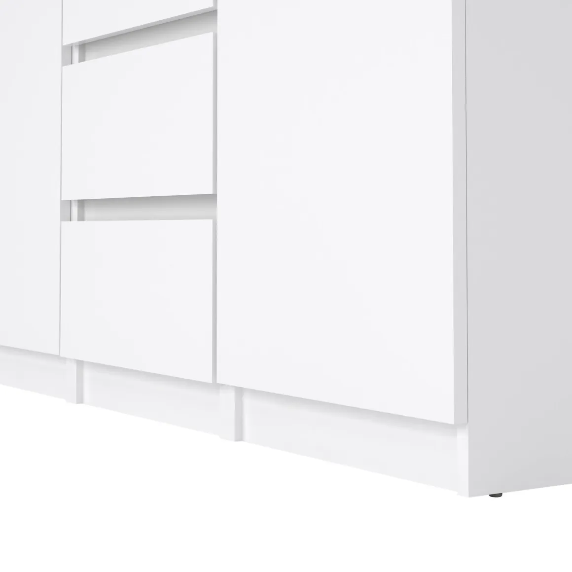 Credenza bianco lucida 120x50x90h cm 2 ante e 4 cassetti - Angelika