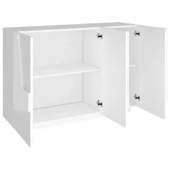 Credenza bianco lucida 121x38x86h cm 3 ante - Axl