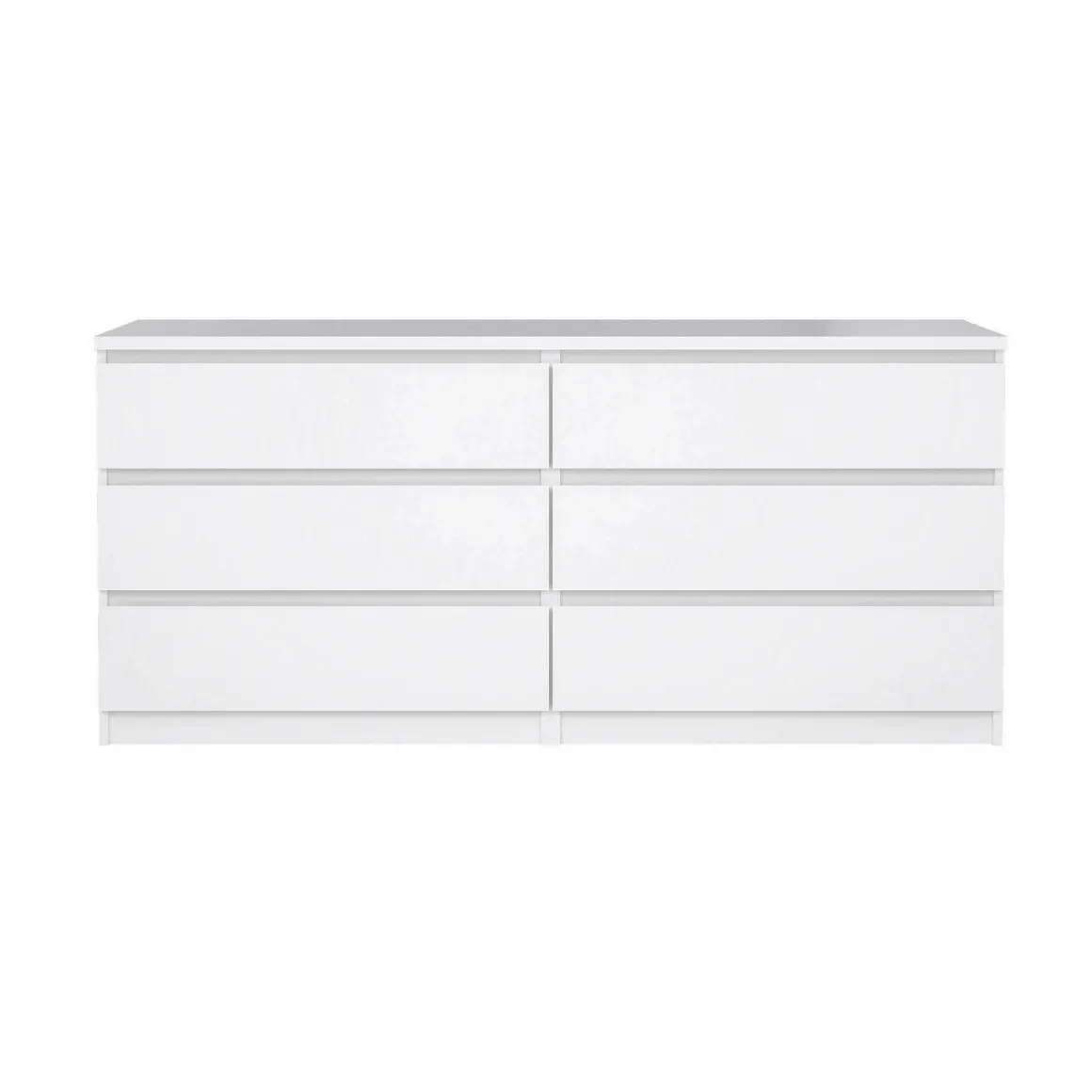 Credenza bianco lucida 153x50x68h cm 6 cassetti - Joyce