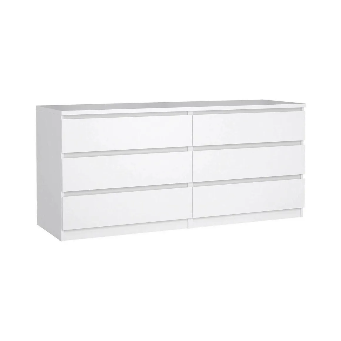 Credenza bianco lucida 153x50x68h cm 6 cassetti - Joyce
