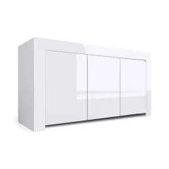 Credenza bianco lucida 162x50x83h cm 3 ante - Zenobia