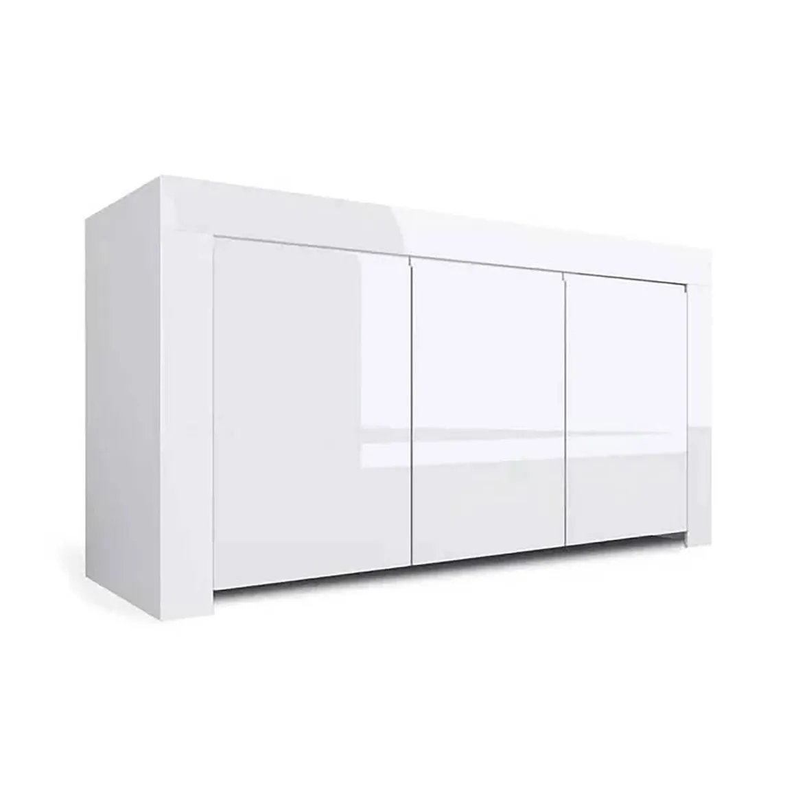 Credenza bianco lucida 162x50x83h cm 3 ante - Zenobia