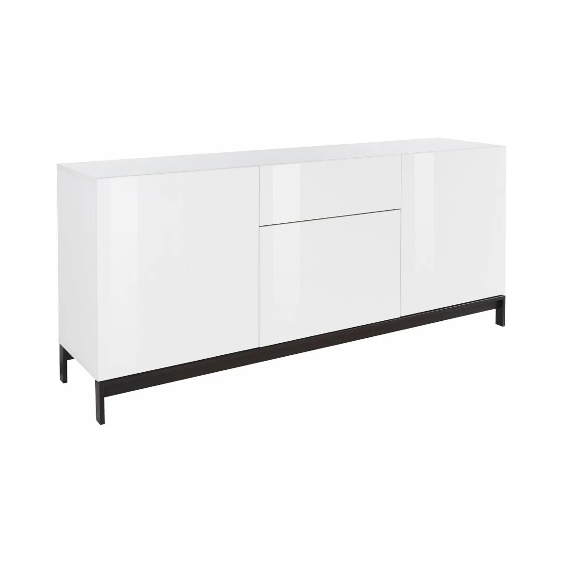 Credenza bianco lucida 170x40x72h cm 3 ante e 1 cassetto - Allel