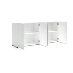 Credenza bianco lucida 180x38x79h cm 4 ante - Amacord