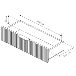 Credenze > Dmora Credenza Bianco oro 6 Cassetti un Ripiano 163x38x81h cm, Apertura Scorrevole - Hali Oro, Bianco