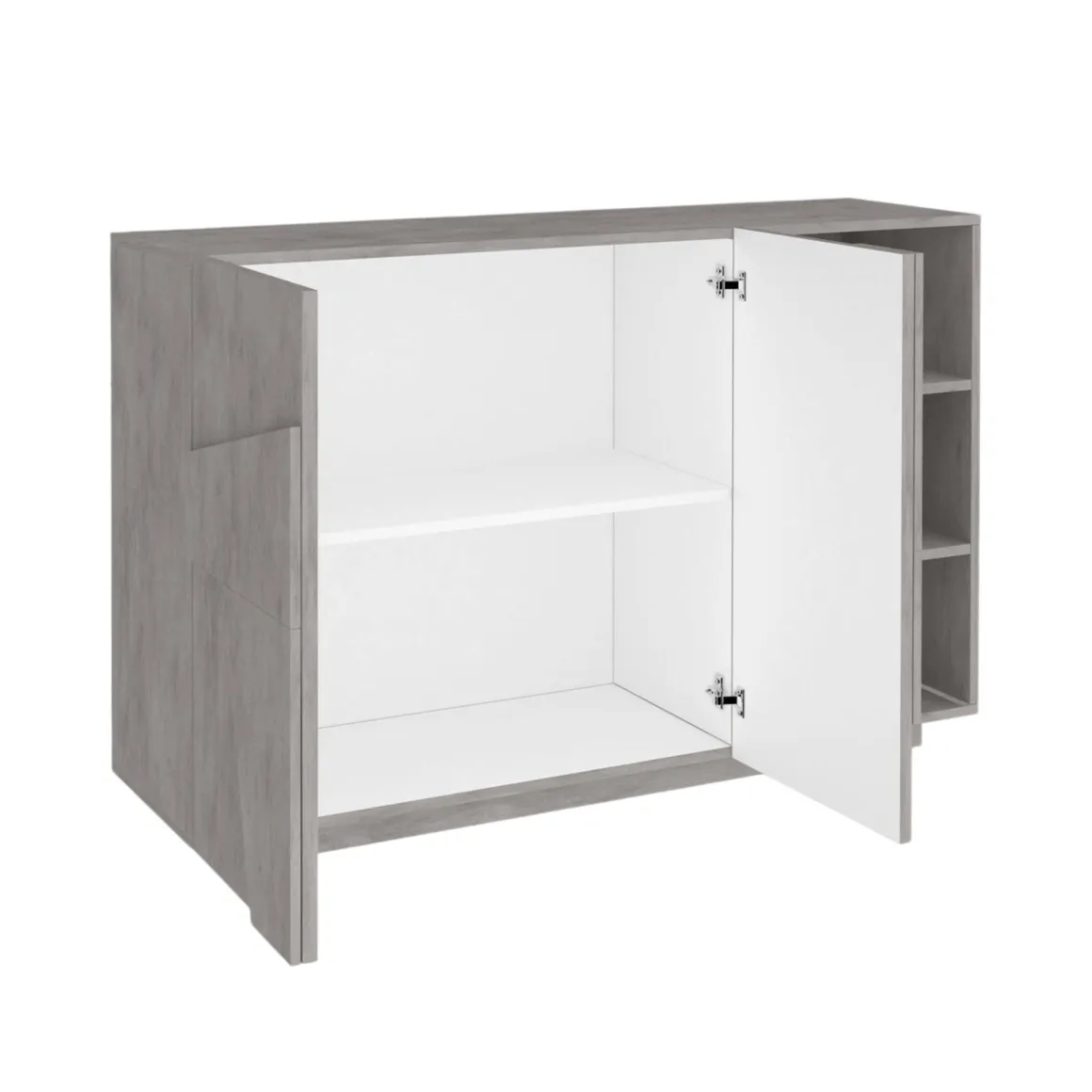 Credenza cemento 121x38x86h cm 2 ante - Acab