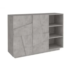 Credenza cemento 121x38x86h cm 2 ante - Acab