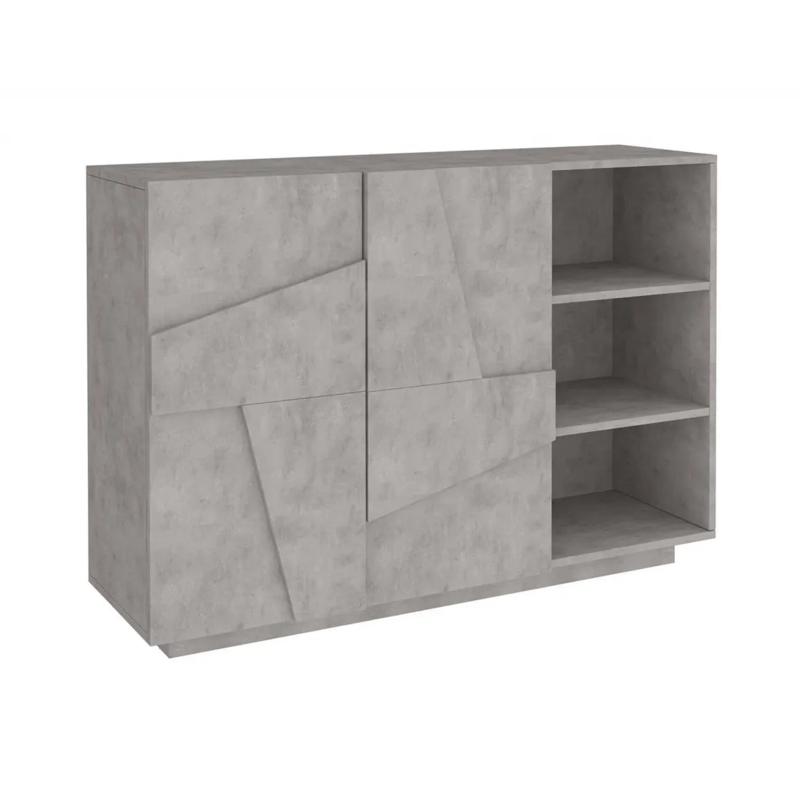 Credenza cemento 121x38x86h cm 2 ante - Acab