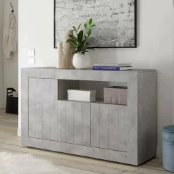 Credenza cemento 138x42x86h cm 3 ante - Dolphin