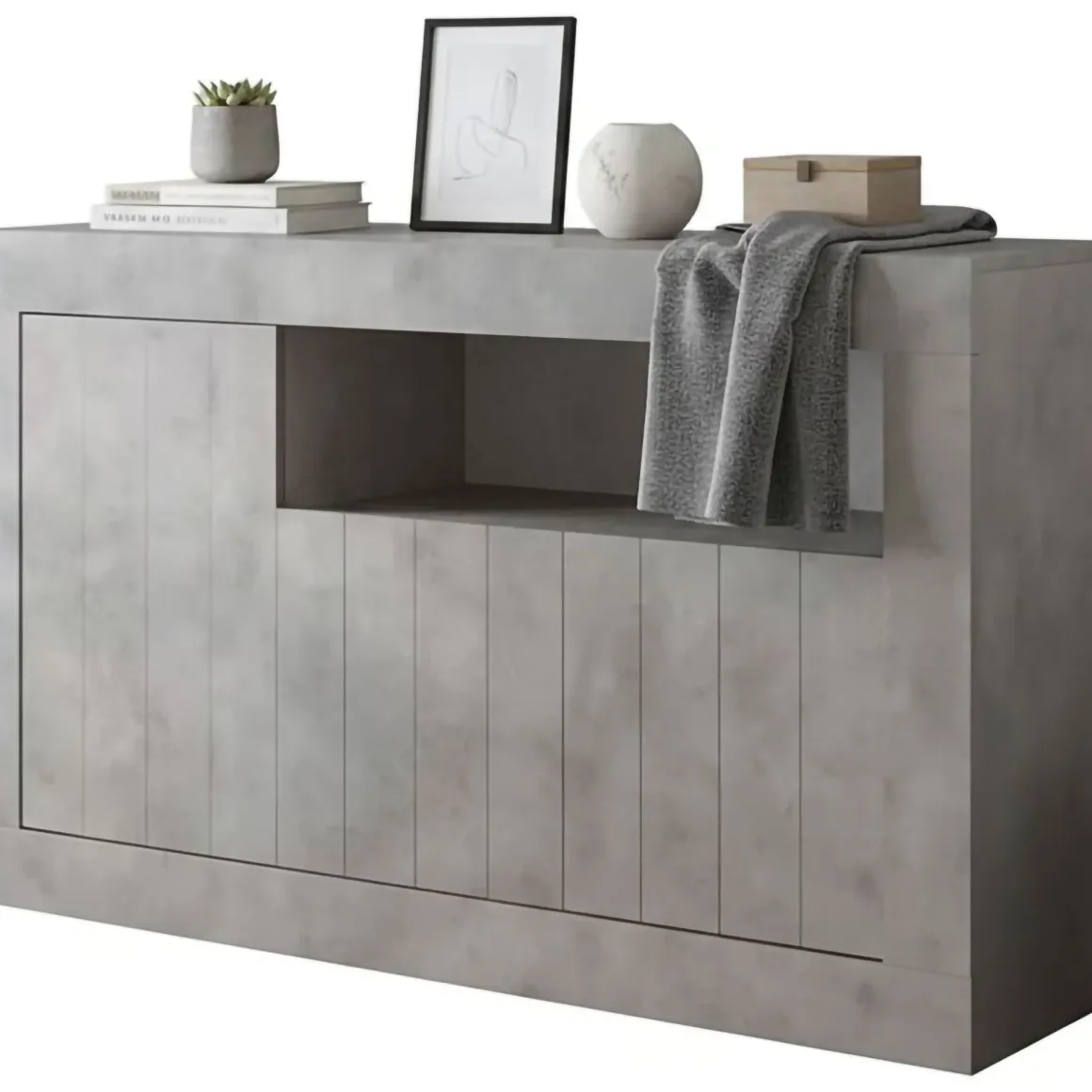 Credenza cemento 138x42x86h cm 3 ante - Dolphin