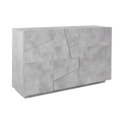 Cucina|Salotto > Dmora Credenza cemento 142x44x86h cm 2 ante e 3 cassetti - Aydee Grigio Cemento