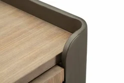 Madie|Credenze > Dmora Credenza grigia e marrone 145x47x76h cm 2 ante e 3 cassetti - Jones Marrone, Grigio