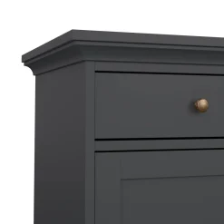 Credenza grigia 143x46x91h cm 3 ante e 3 cassetti - Asola