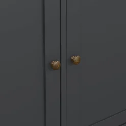 Credenza grigia 143x46x91h cm 3 ante e 3 cassetti - Asola