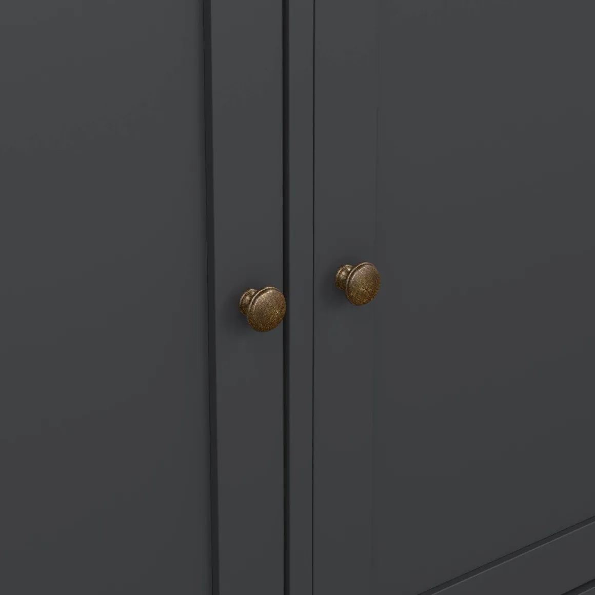 Credenza grigia 143x46x91h cm 3 ante e 3 cassetti - Asola