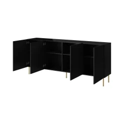 Credenza Londa, 200x42 h82 cm, Nero