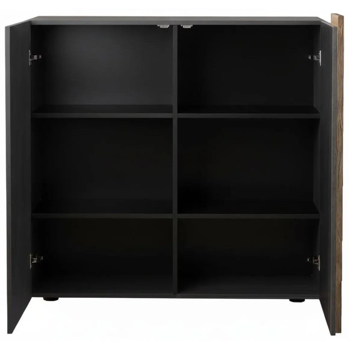 Madie|Credenze > Dmora Credenza Marrone Noce Marrone Rovere un Ripiano 2 Ante 72x36x73h cm, 2 Vani - Pontida Marrone Rovere, Marrone Noce