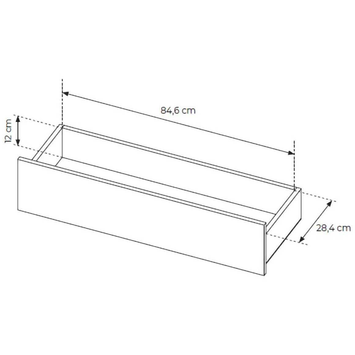 Credenza Marrone Rovere 4 Cassetti un Ripiano 94x38x104h cm, Apertura Scorrevole - Hasavato