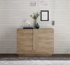 Credenza Marrone Rovere 2 Ripiani 4 Vani 120x44x90h cm, 2 Ante - Introd