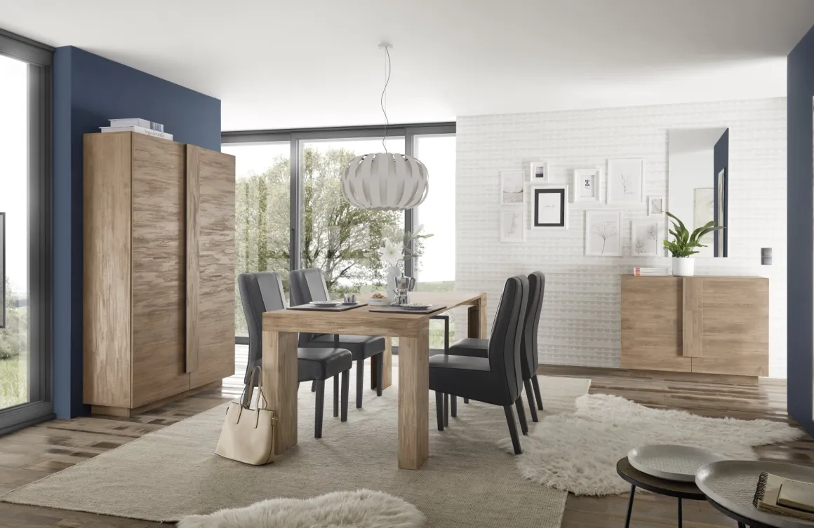 Credenza Marrone Rovere 2 Ripiani 4 Vani 120x44x90h cm, 2 Ante - Introd