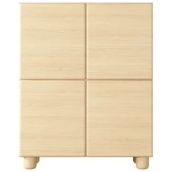 Credenza Marrone Rovere 6 Ripiani Apertura Battente 100x38x125h cm, 4 Ante - Hamola