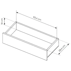 Credenze > Dmora Credenza un Cassetto 2 Ripiani 196x40x51h cm, Apertura Battente, Scorrevole - Hanotofa Marrone Rovere