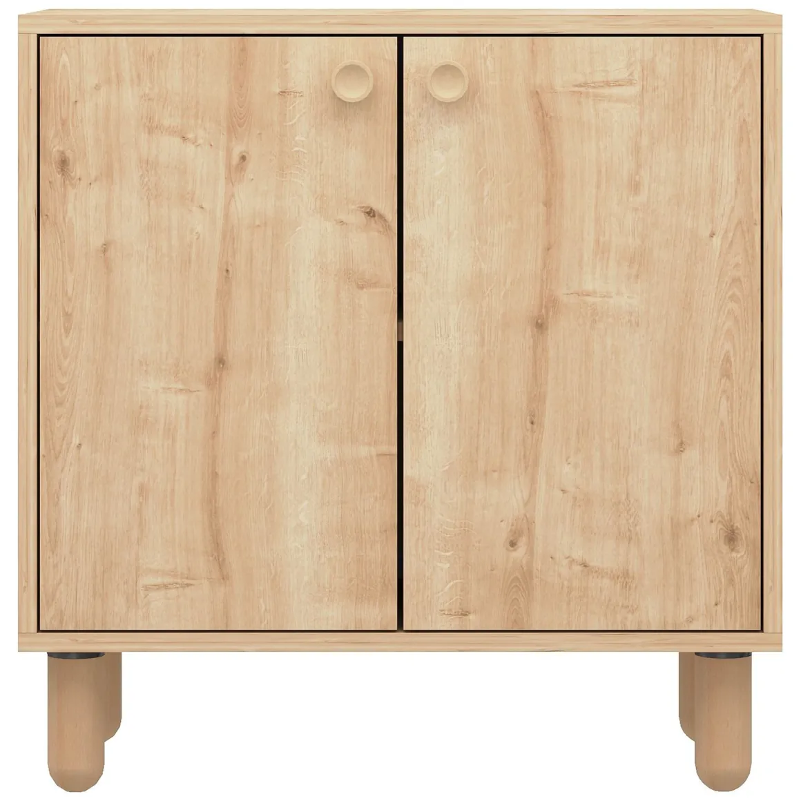 Credenza Marrone Rovere un Ripiano 2 Ante 72x36x73h cm, 2 Vani - Pontida