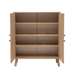 Credenza multicolore chic 95x36x111h cm 4 ante - Agyemang