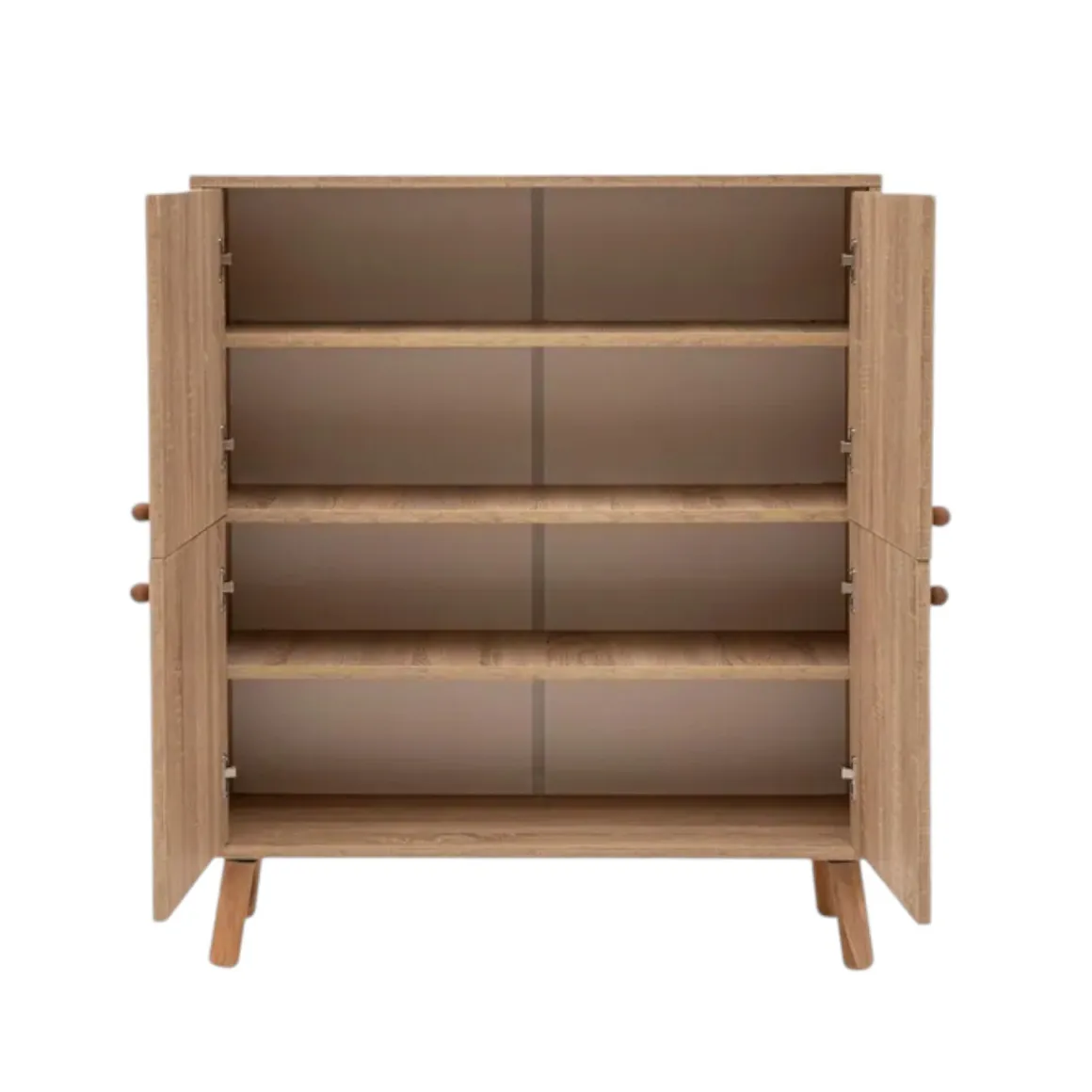 Credenza multicolore chic 95x36x111h cm 4 ante - Agyemang