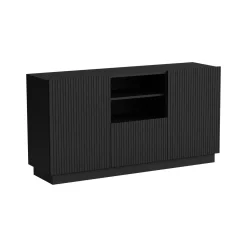 Madie > Dmora Credenza nera 150x40x78h cm 2 ante e 1 cassetto - Serchio Nero
