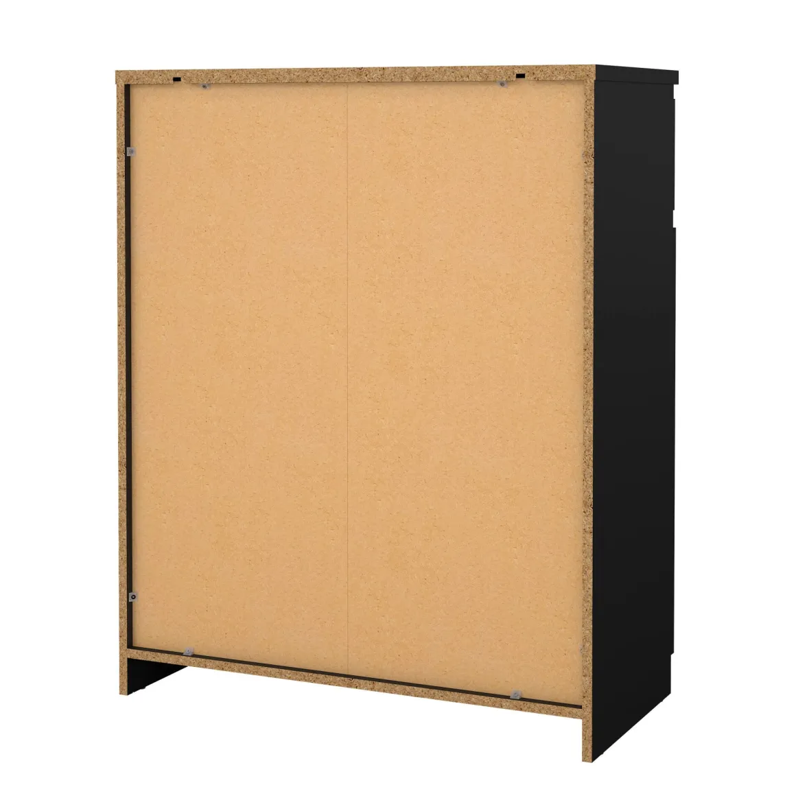 Madie|Credenze > Dmora Credenza nera 82x38x79h cm 2 ante e 1 cassetto - Romagna Nero
