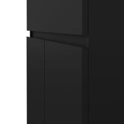 Madie|Credenze > Dmora Credenza nera 82x38x79h cm 2 ante e 1 cassetto - Romagna Nero