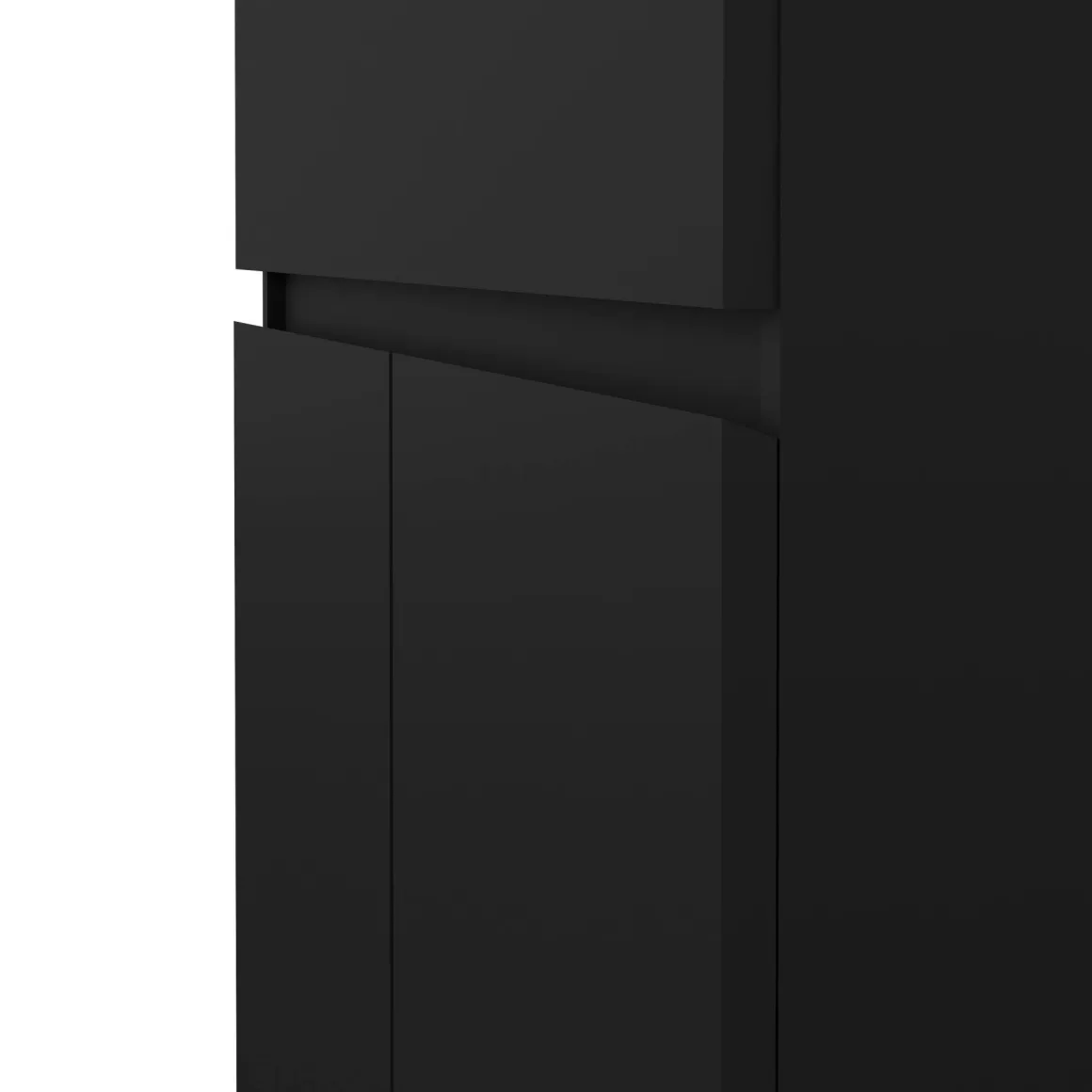 Madie|Credenze > Dmora Credenza nera 82x38x79h cm 2 ante e 1 cassetto - Romagna Nero