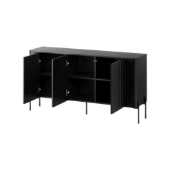 Credenza nera 150x39x80h cm 3 ante - Susegana