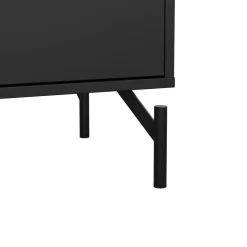 Madie|Credenze > Dmora Credenza nera 140x40x81h cm 8 cassetti - Phethai Nero