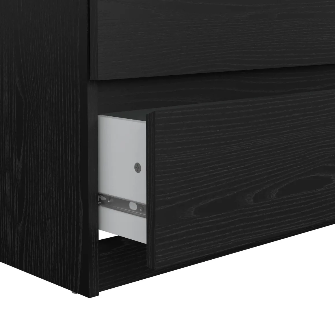 Madie|Credenze > Dmora Credenza nera 153x50x70h cm 6 cassetti - Abacadabra Nero