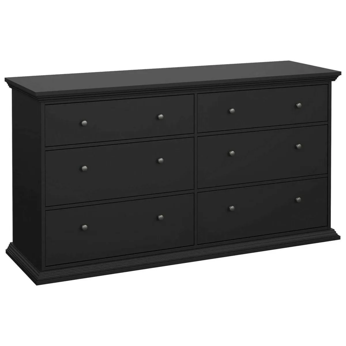 Credenze > Dmora Credenza nera 163x51x88h cm 6 cassetti - Hibaru Nero
