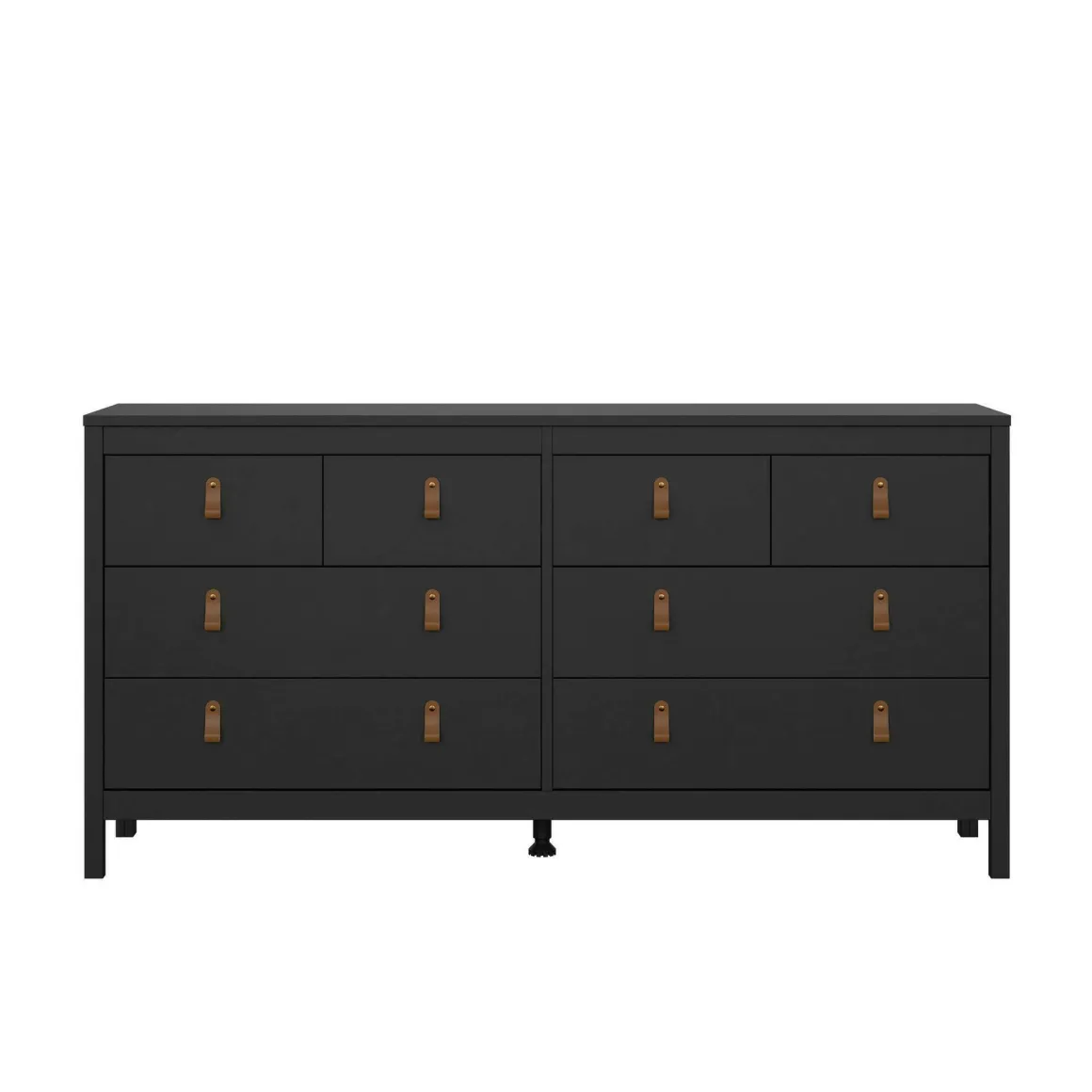 Credenza nera 159x38x79h cm 8 cassetti - Kovsova
