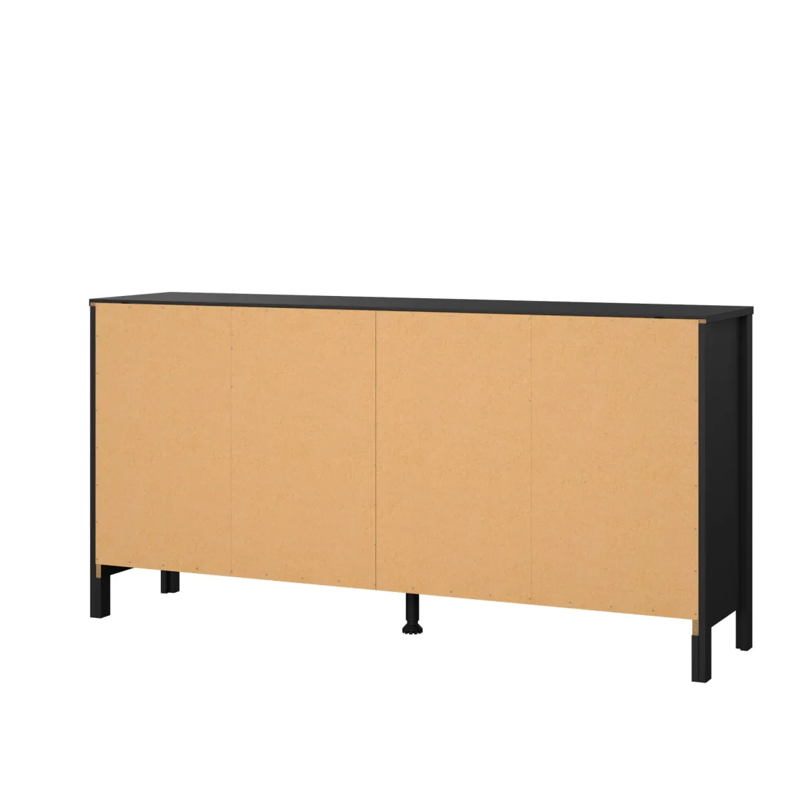 Credenza nera 159x38x79h cm 8 cassetti - Kovsova