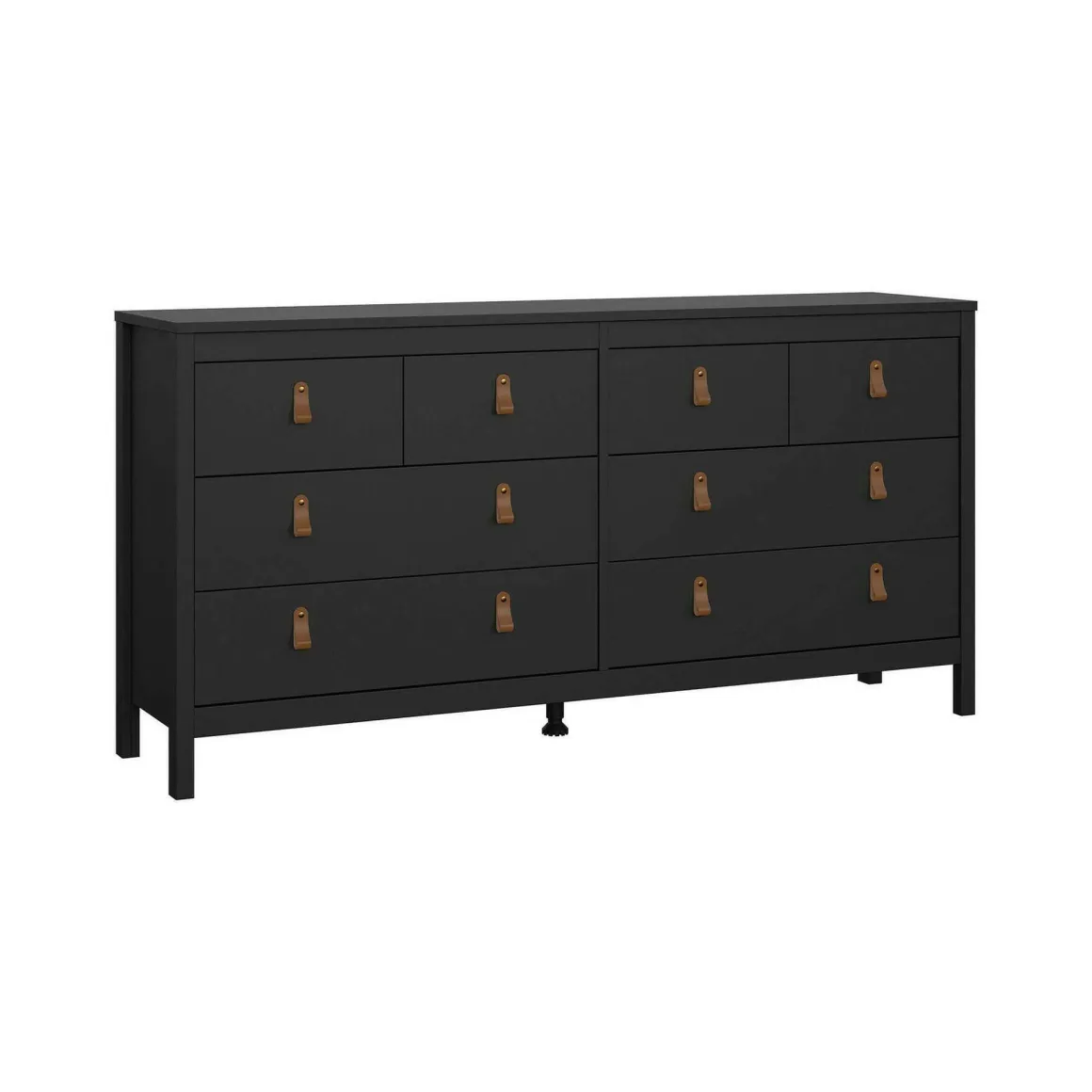 Credenza nera 159x38x79h cm 8 cassetti - Kovsova