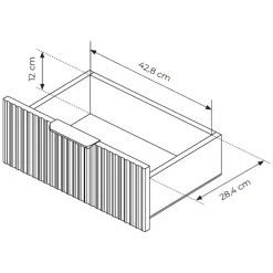 Credenze > Dmora Credenza 3 Cassetti 2 Ripiani 163x38x81h cm, Apertura Battente, Scorrevole - Halilala Nero